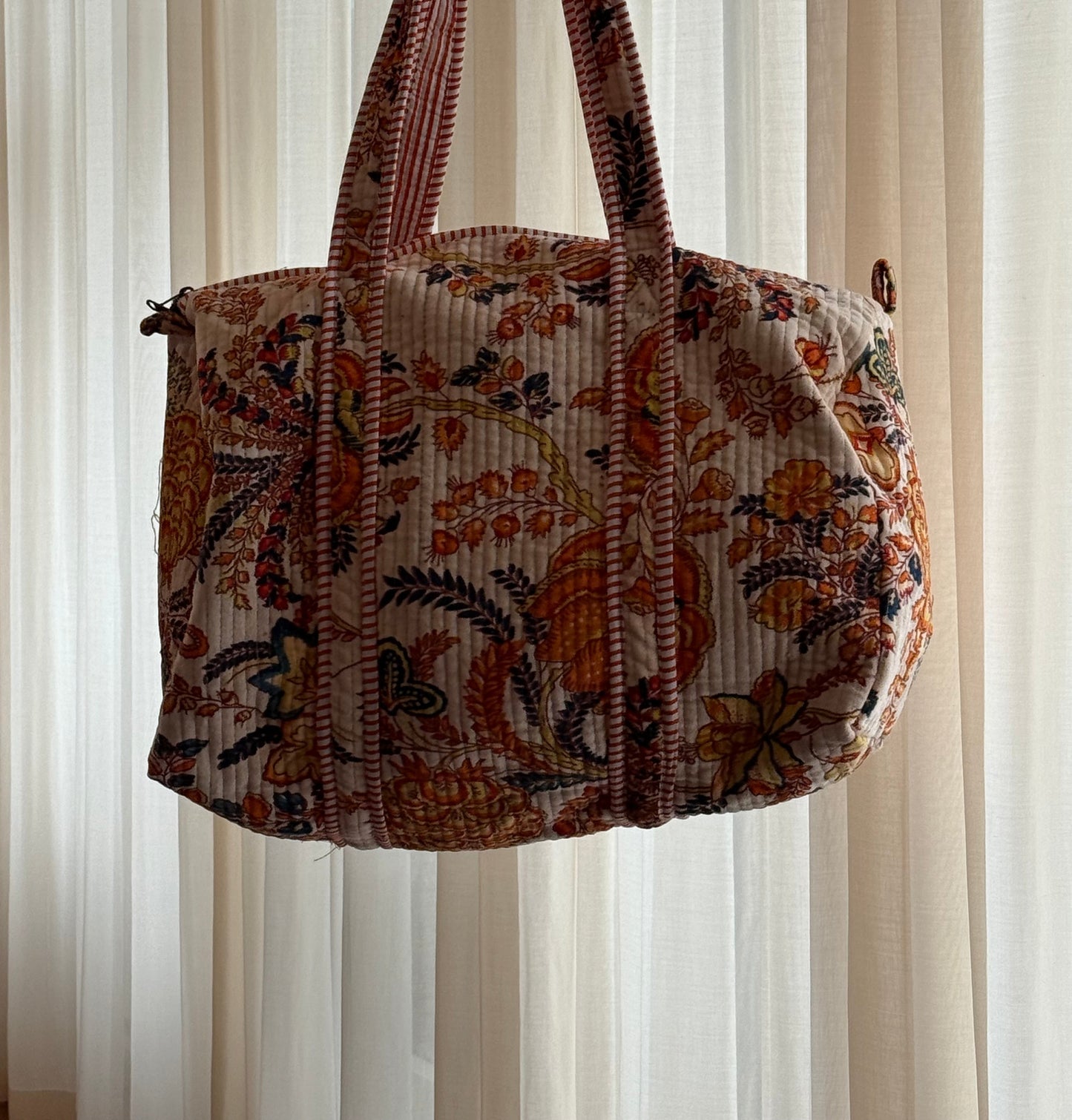 Floral Velvet Duffel