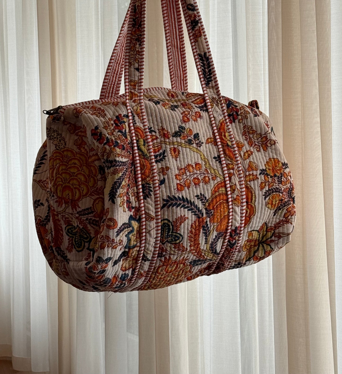 Floral Velvet Duffel