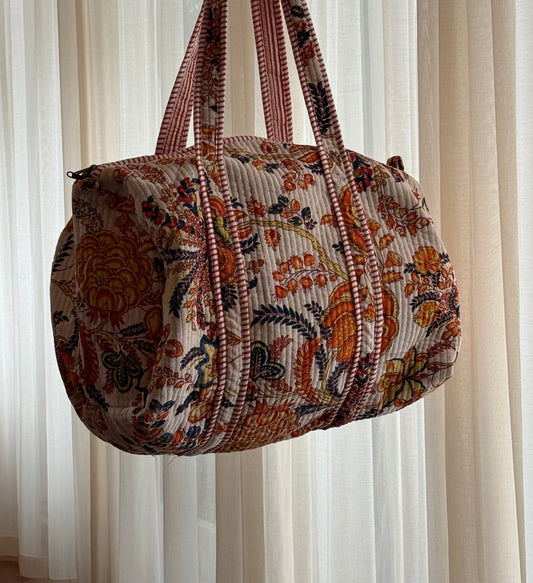 Floral Velvet Duffel