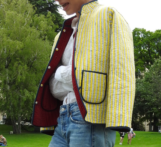Yellow Quilt Blazer
